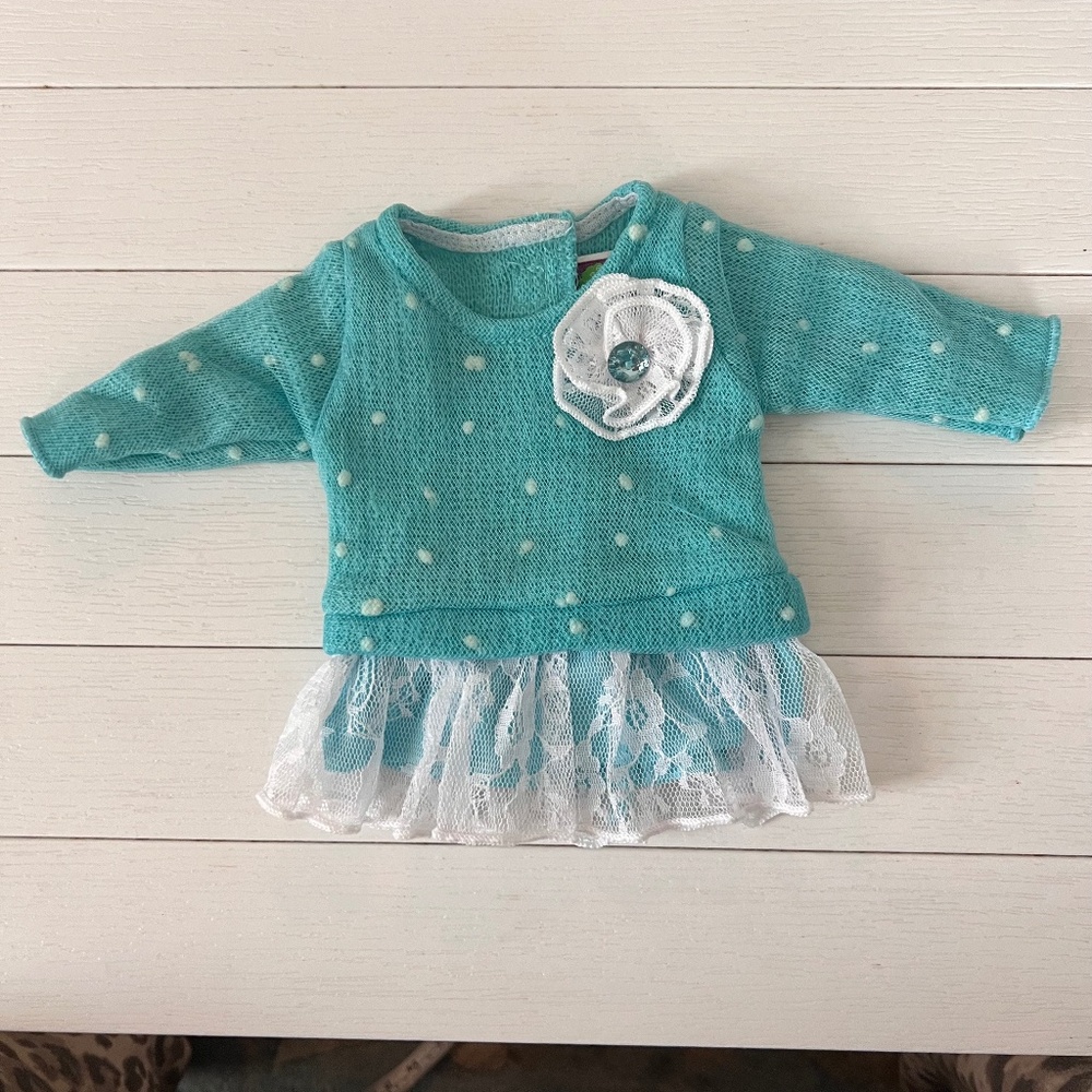 Dollie & Me Polka Dot & Lace Doll's Dress